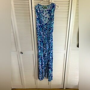 Rainbow Jo orchid ruffle wrap dress aloha wear